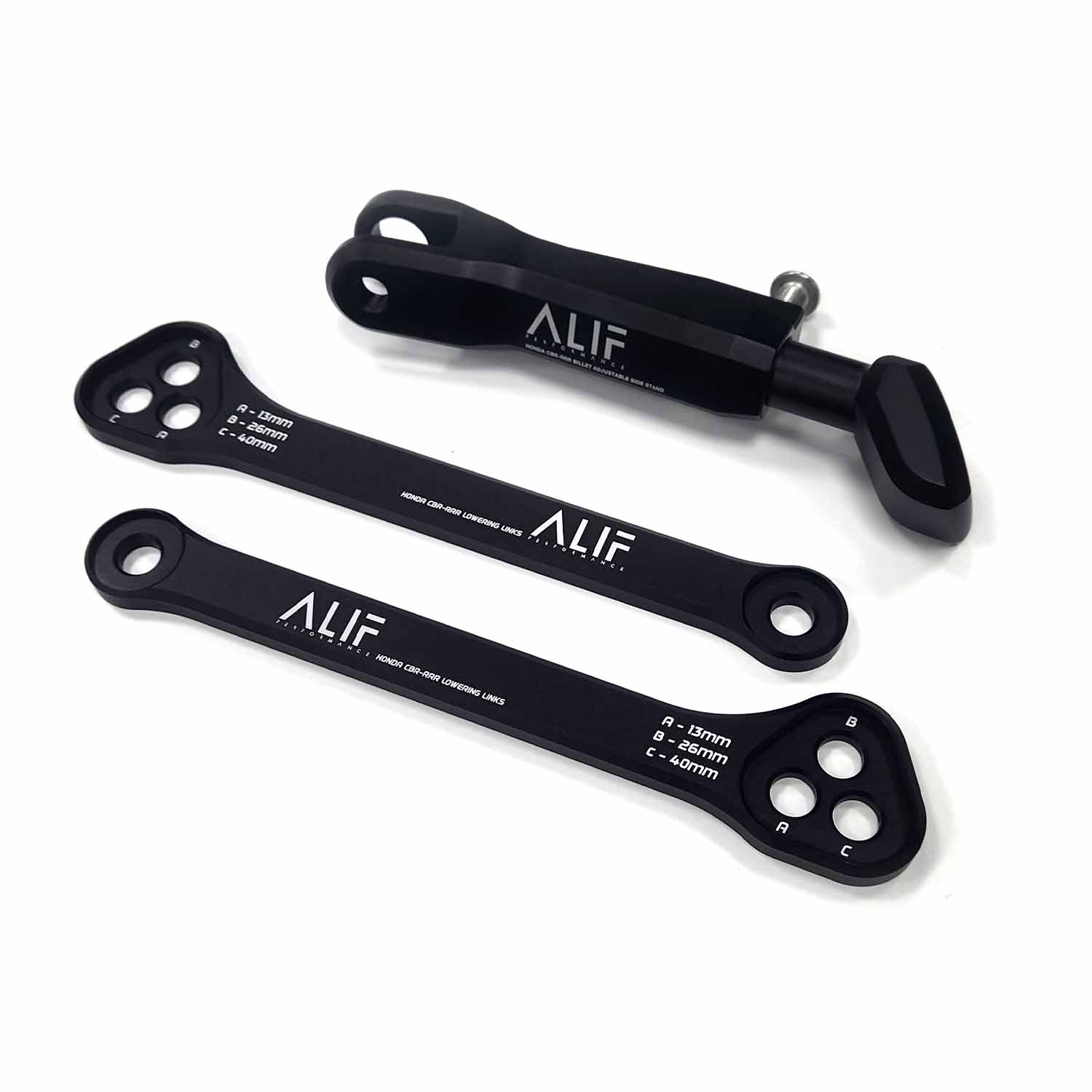 Alif Performance 2021+ Honda CBR-RRR 3-Point Lowering Links + Side Stand Combo